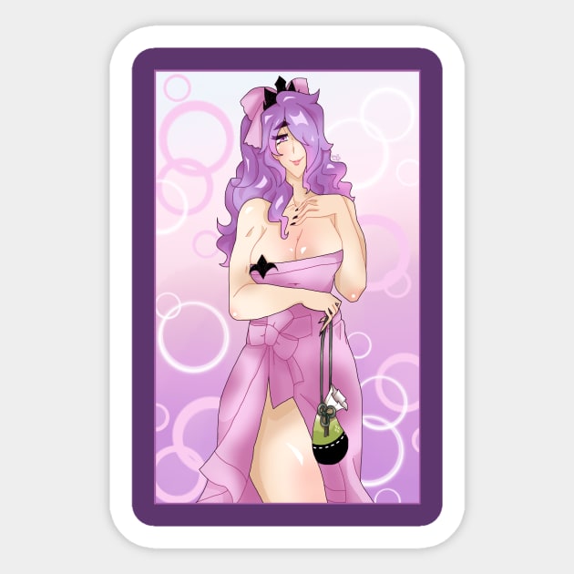 Hot Spring Camilla Sticker by GameyLameys